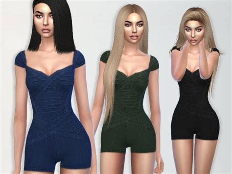 The Sims Resource Bandage Romper By Puresim Sims 4 Downloads