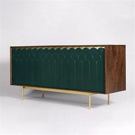 59 Green Credenza Storage Sideboard Cabinet Mid Century Modern In 2021