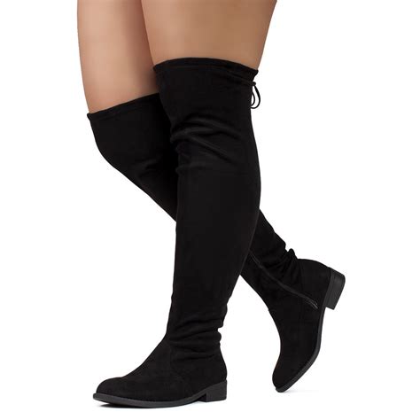 room of fashion wide calf and wide width stretchy over the knee sock boots 19166 walmart
