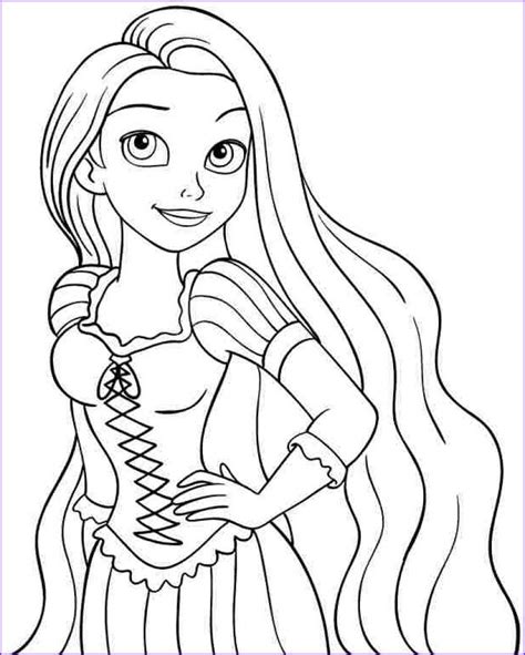 Princess Colouring Pages Rapunzel Kidsworksheetfun