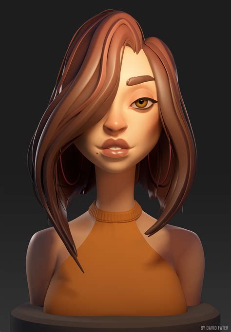 Girl In Orange Zbrushcentral