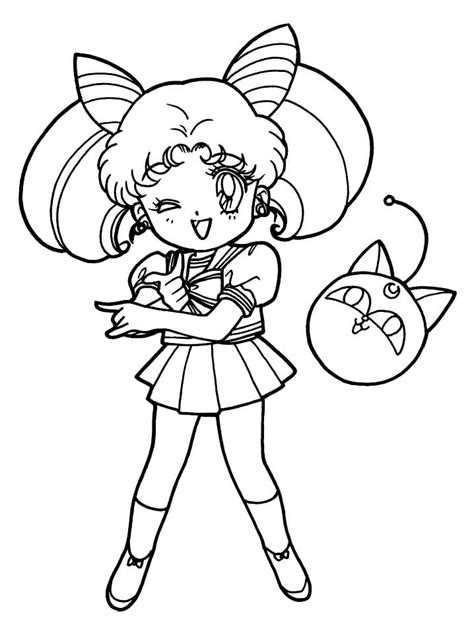 Sailor Chibi Moon Chibi Coloring Pages Sailor Moon Coloring Pages