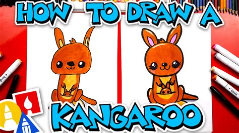 How To Draw A Cartoon Kangaroo Art For Kids Hub