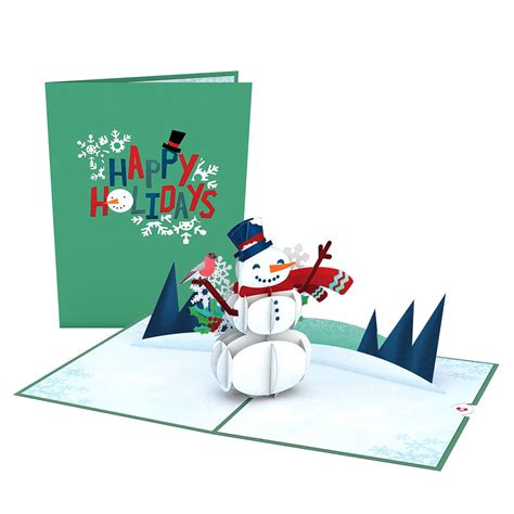 Happy Holidays Snowman Pop Up Card Lovepop