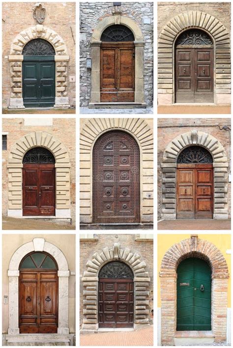 Medieval Front Doors With Rounded Arch Stock Photo Image Of Arch