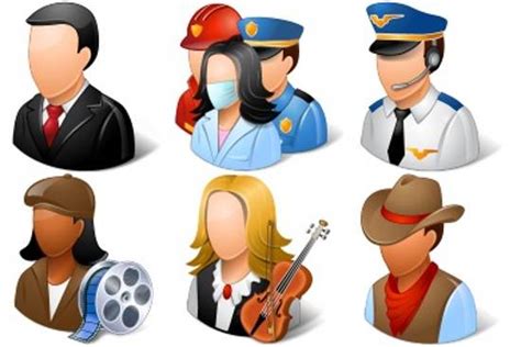 14 People Avatar Icons Free Images Free Vector Business People Icon