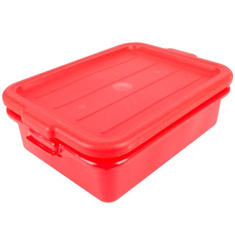 Vollrath 1501 C02 Food Storage Drain Box Set With Recessed Lid Traex Color Mate Red 20 X 15 X 5