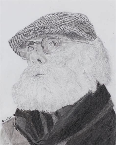 Old Man With Beard Drawing By Quwatha Valentine