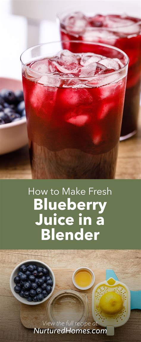How To Make Homemade Blueberry Juice In A Blender Nurtured Homes
