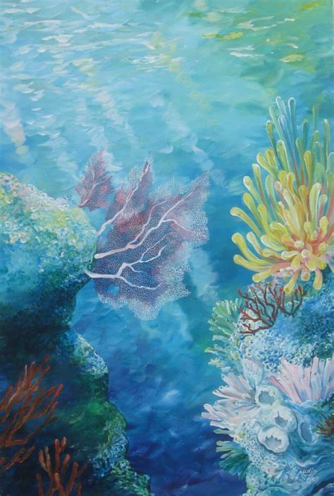 At artranked.com find thousands of paintings categorized into thousands of categories. reef painting - Google Search | Underwater painting, Ocean art painting, Ocean art