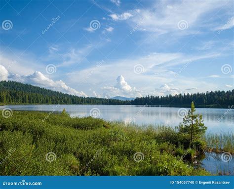 Taiga Lake In Ergaki Nature Park Stock Photo Image Of Nature Summer