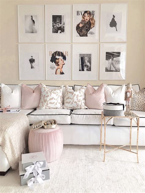 Chanel And Glam Inspired Living Room Makeover In 2020 Pink Living Room