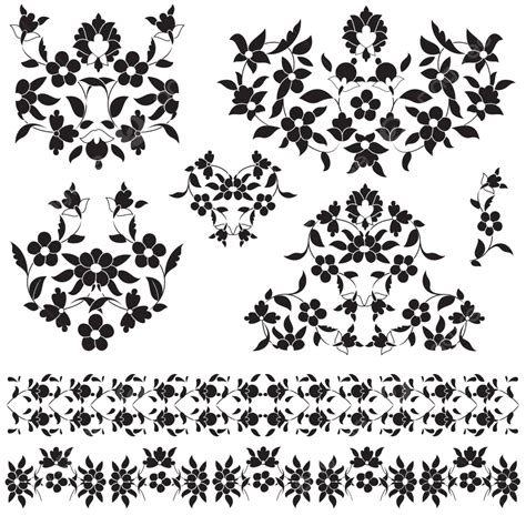 Elegant Pattern Version Black And White Ornament Pattern Elegance