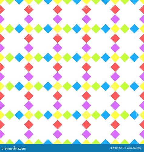 Diagonal Diamond Squares Seamless Pattern Stock Illustration