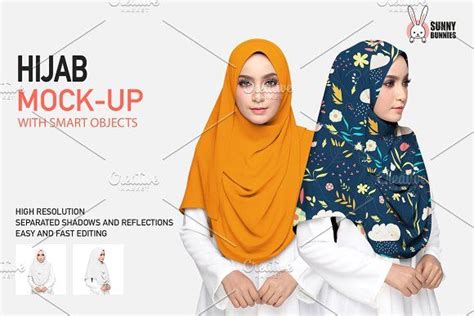 Chiffon Hijab Mock Up Set By Sunny Bunnies Mockup Mockupdesign Mockups Graphicdesign Cool