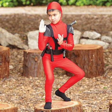 Red Fighter Ninja Child Costume Kids Costumes Costumes Fashion