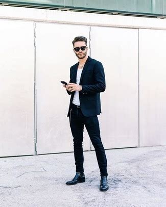 Black Leather Chelsea Boots Outfits For Men (630 ideas ...