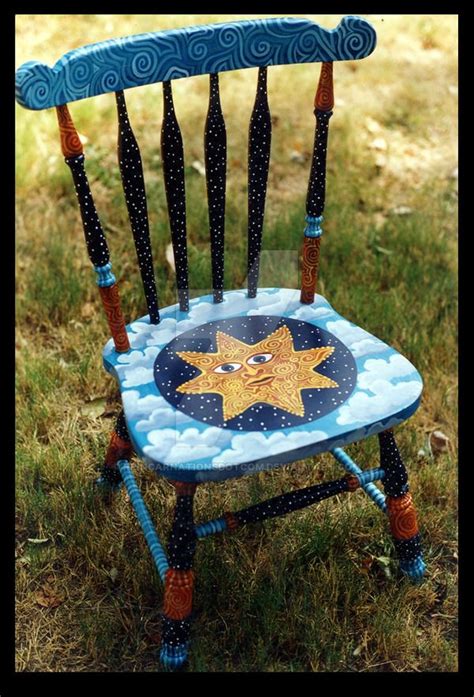 Sun Man Chair | Painted chairs, Painted furniture, Painted ...