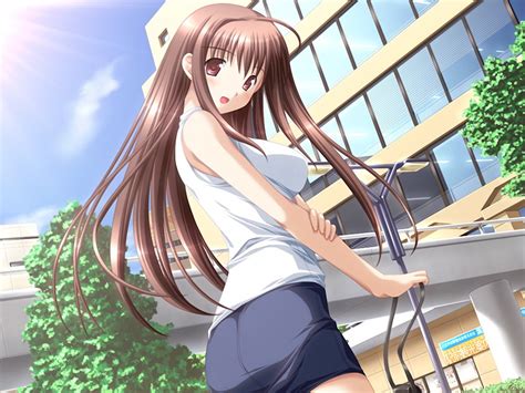 Anime Wallpaper Miharu Alto Another Story Long Hair Red