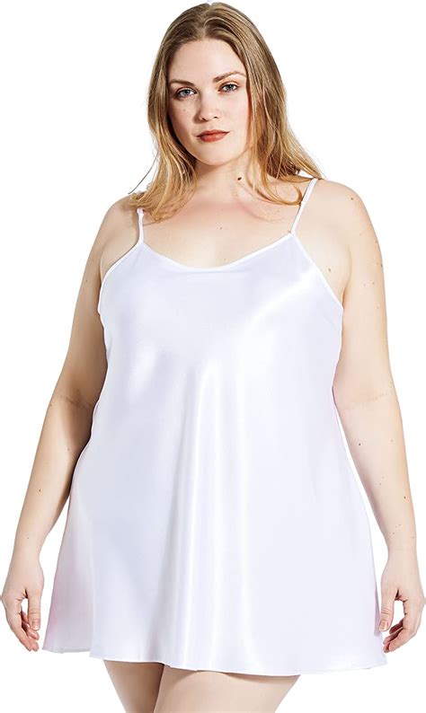 Jovannie Short Length Satin Chemise Plus Size Teddy Sleepwear Nightgown