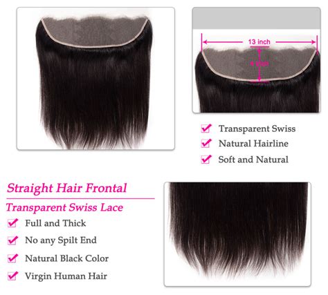 Brazilian Straight Hair With Transparent Lace Frontal Closure Tinashehair