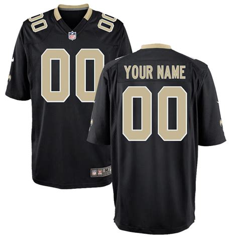 New Orleans Saints Nike Youth Custom Game Jersey Black Cfjerseystore