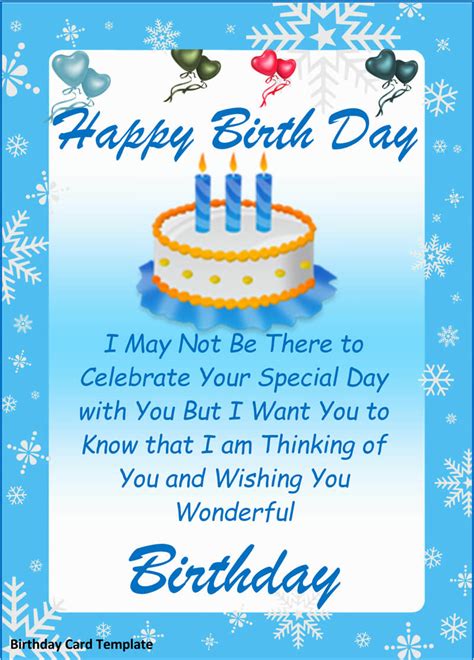 Birthday Card Template Microsoft Word