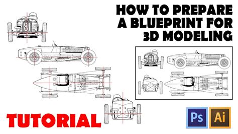 How To Prepare A Blueprint For 3d Modeling Youtube