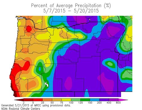 West Of Cascades Sees Lower Rainfall East Higher Than Usual