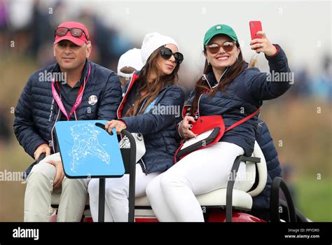 Tiger Woods Girlfriend Erica Herman Centre During The Fourballs Match On Day One Of The Ryder