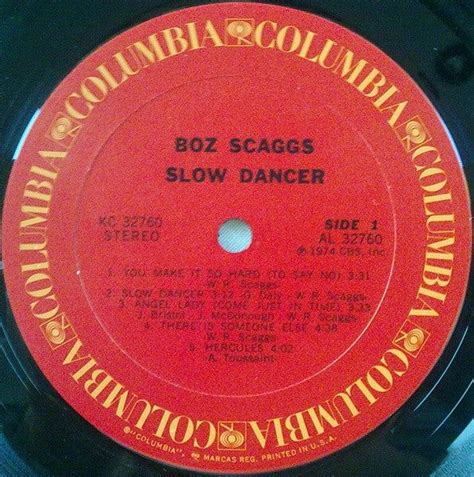 Paul Rose Products Boz Scaggs Slow Dancer Lp Album Rp Ter Nea