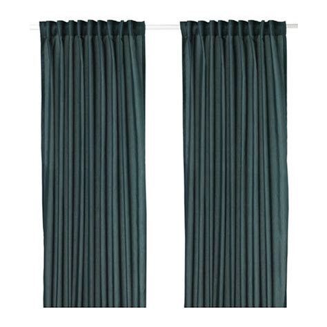 Brand new vivan gray curtains (2 panels) from ikea of sweden. IKEA Vivan CURTAINS Drapes GREEN-BLUE 2 Panels 98" Length ...