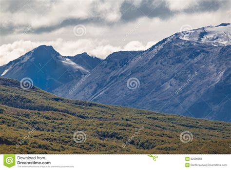 Patagonia Mountain Landscape Scene Aisen Chile Stock Photo Image Of