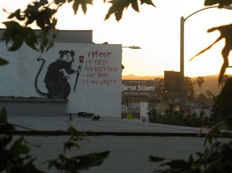 Banksy Mural On Melrose Avenue In Los Angeles California Usa From