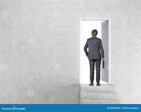 Man Entering A Door Stock Image Image Of Human Business 89224899