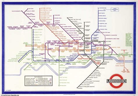 The first section of the london underground opened in 1863. Henry C. Beck, map for the London Underground, 1933 ...