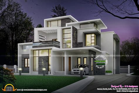 Grand Contemporary Home Design Kerala House Plans 129818