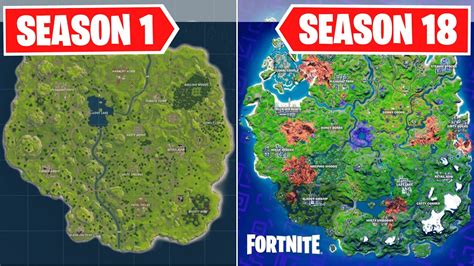 Evolution Of The Entire Fortnite Map Chapter 1 Season 1 To Chapter 2