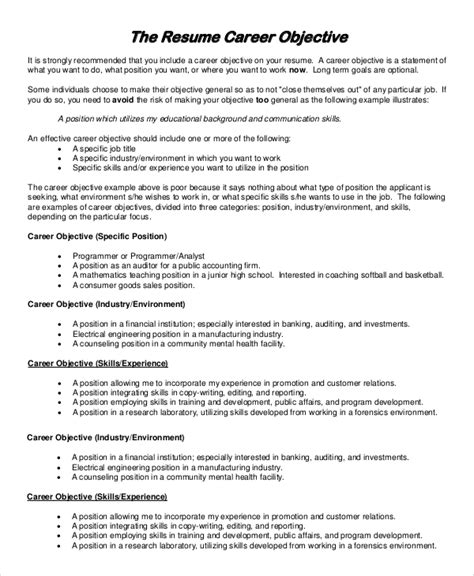 Be in the top 2%. FREE 8+ Sample Resume Objective Templates in PDF | MS Word