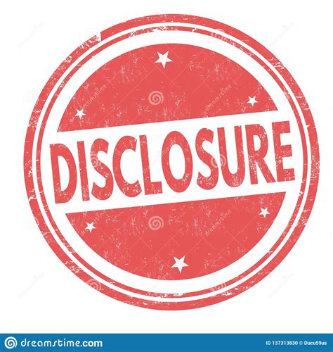 Disclosure sign or stamp stock vector. Illustration of document - 137313830