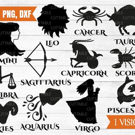 Astrology Astrological Signs Text And Symbols Cricut Svg Cut Etsy