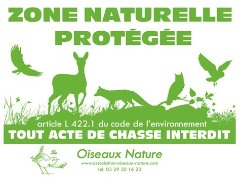 Association Oiseaux Nature Panneau Zone Naturelle Protégée Refuge