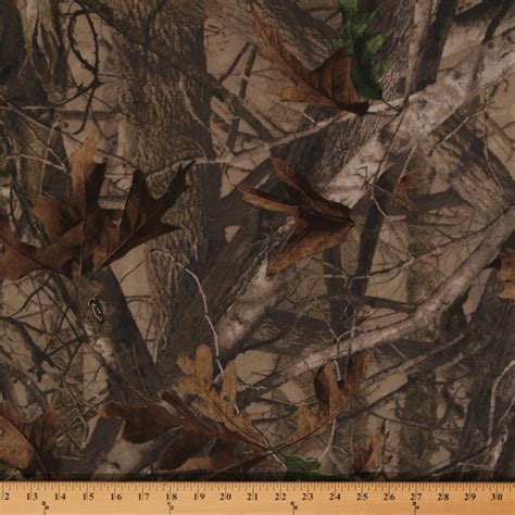 Next G2 Camo Camouflage Trees Leaves Brushed Cotton Blend Fabric By The