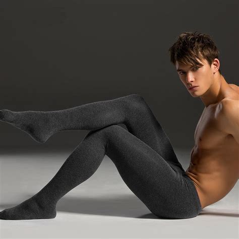 Quality Goods Mens Thermal Underwear Socks Leggings Solid Color Long