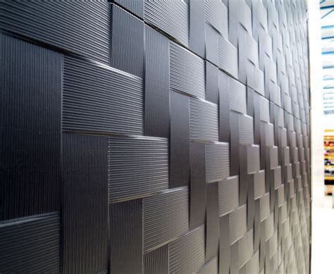 Carbon Fiber Texture Polymer Concrete Panel For Ventilated Façade By