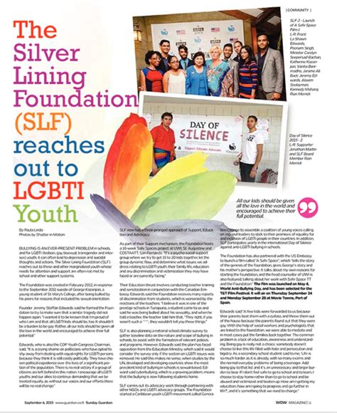 The Silver Lining Foundation Addressing Violence And Lgbt Youth