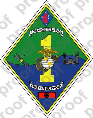 Sticker Usmc Unit 1st Marine Combat Logistics Av2 Ooo Usmc Lisc No