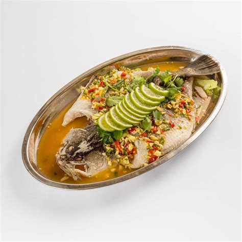 Steamed Sea Bass With Lime Garlic And Chilli Menu Pattaya Garden Halal Thai Restaurant And Catering