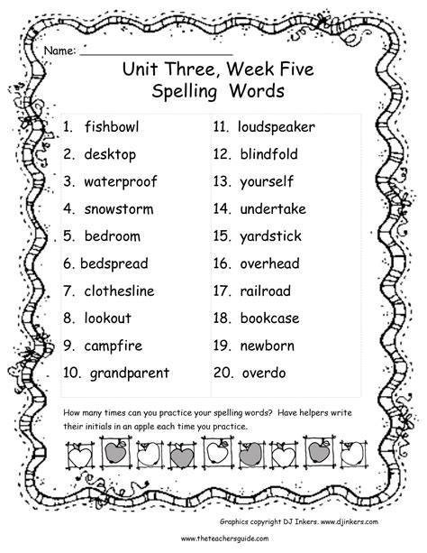 You can also make your own spelling lists with a free account. Wonders Fourth Grade Unit Three Week Five Printouts
