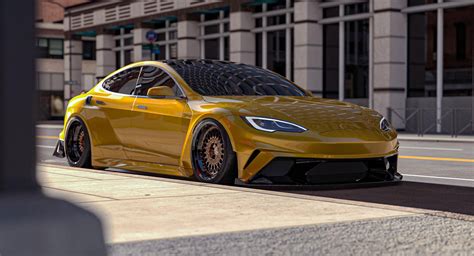 Check Out This Extreme Tesla Model S Widebody Kit Coming To Sema 2022